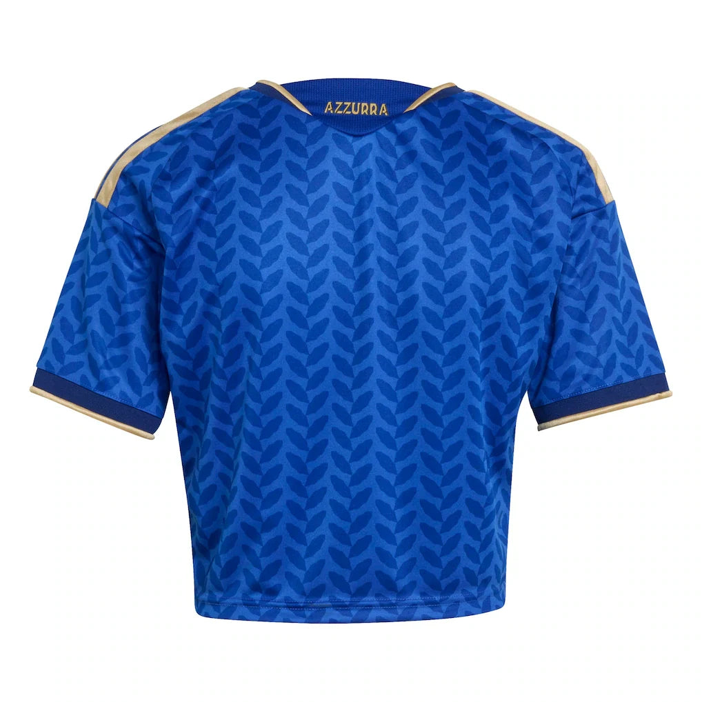 Italy National Team adidas Women's 2026 Home Cropped Replica Jersey - Royal