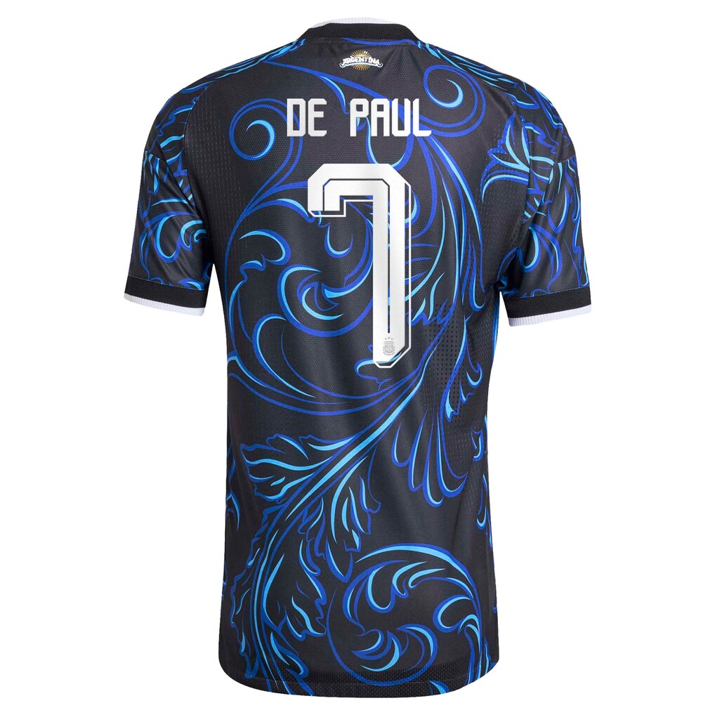 Rodrigo De Paul Argentina National Team adidas 2026 Away On-Field Authentic Jersey - Black