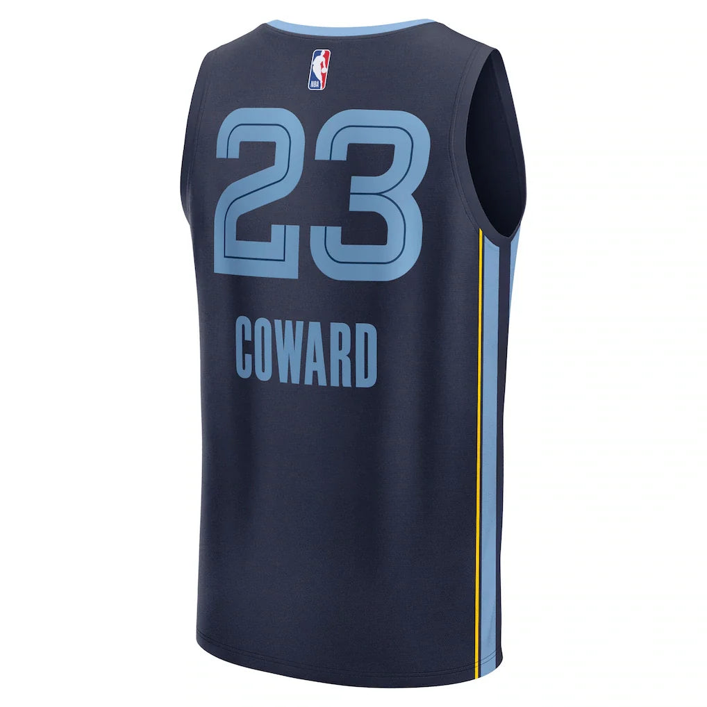 Cedric Coward Memphis Grizzlies Fanatics 2025 NBA Draft First Round Pick Fast Break Replica Jersey - Icon Edition - Navy