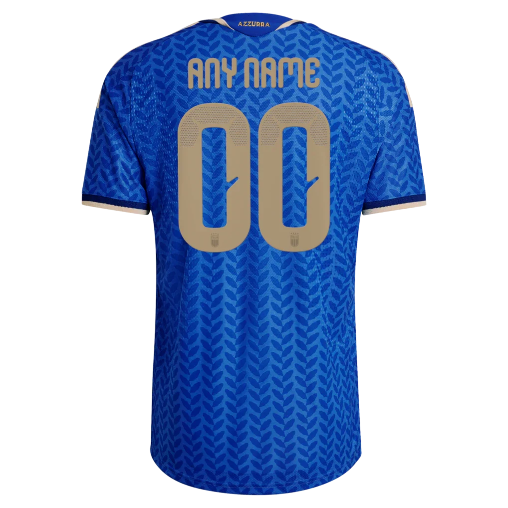 Italy National Team adidas 2026 Home On-Field Authentic Custom Jersey - Blue