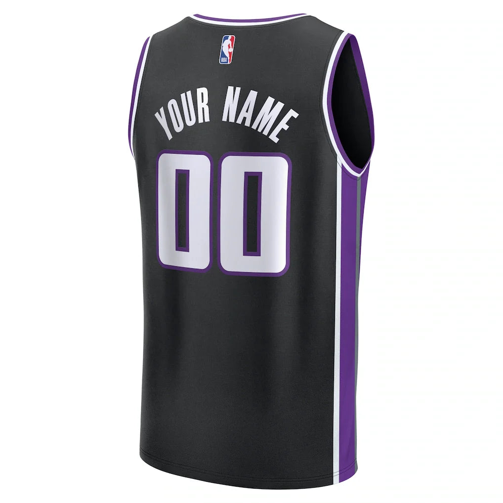 Sacramento Kings Fanatics Fast Break Custom Jersey - Icon Edition - Black