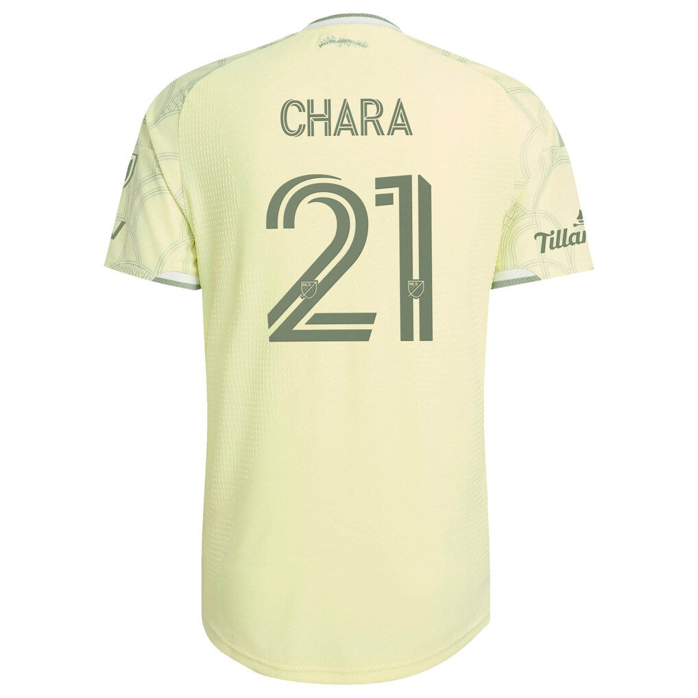 Diego Chara Portland Timbers adidas 2026 Civic Stadium Kit On-Field Authentic Patch Jersey - Yellow