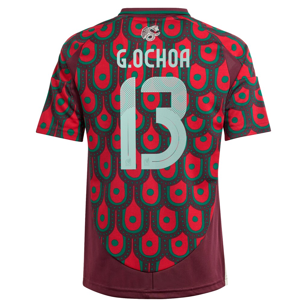 Guillermo Ochoa Mexico National Team adidas Youth 2024 Home Replica Player Jersey - Burgundy