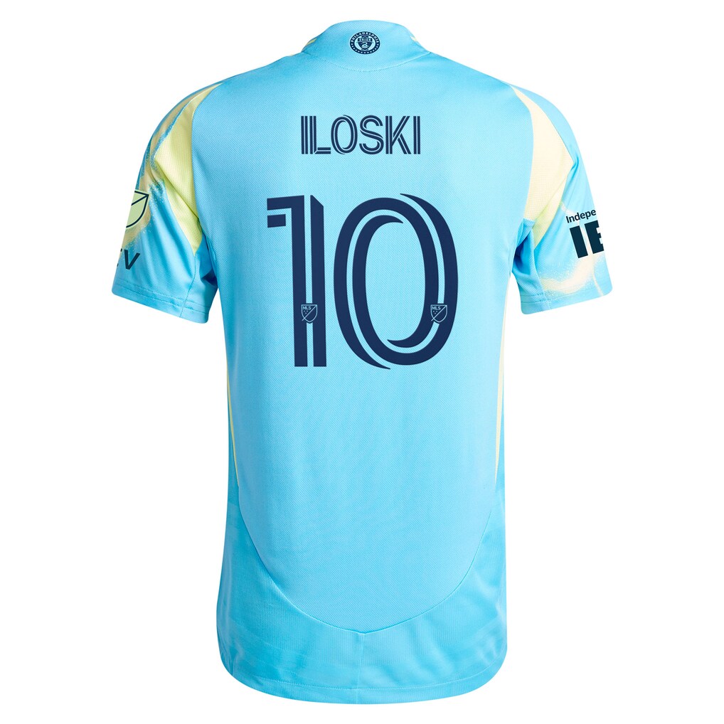 Milan Iloski Philadelphia Union adidas 2025 The Voltage Kit On-Field Authentic Jersey – Blue