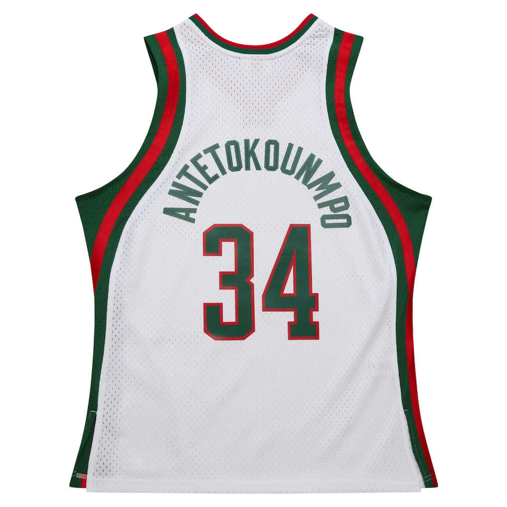 Giannis Antetokounmpo Milwaukee Bucks Mitchell & Ness 2013/14 Hardwood Classics Swingman Jersey - White