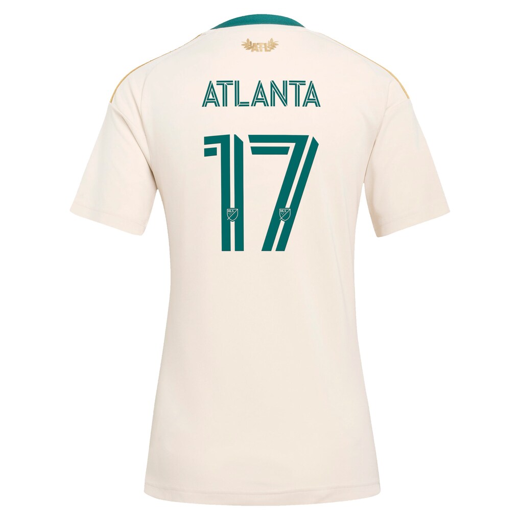 #17 Atlanta United FC adidas Women's 2026 Spirit of '96 Replica Jersey - Tan