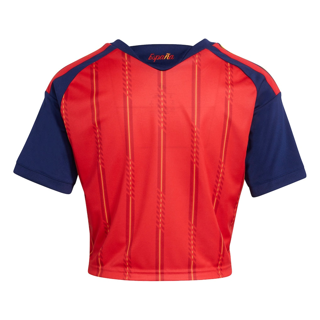 Spain National Team adidas Women's 2026 Home Cropped Replica Jersey - Red