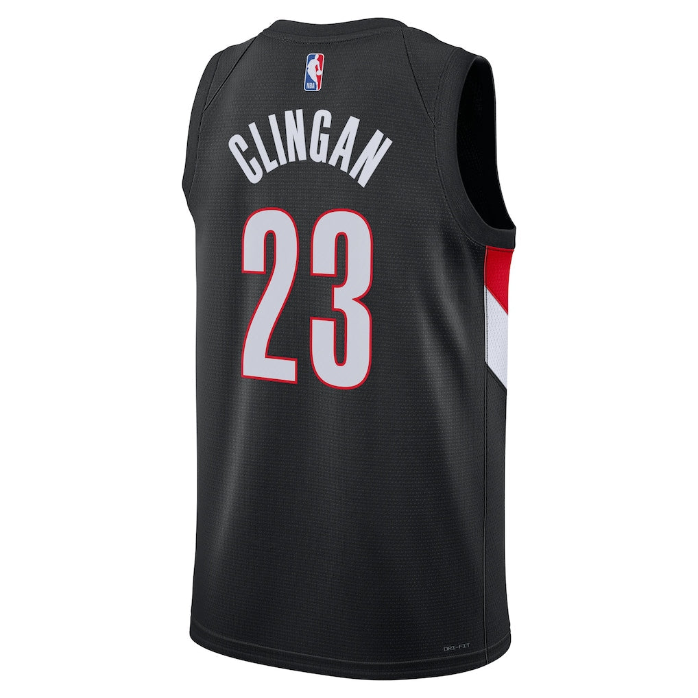 Donovan Clingan Portland Trail Blazers Nike Unisex Swingman Jersey - Icon Edition - Black