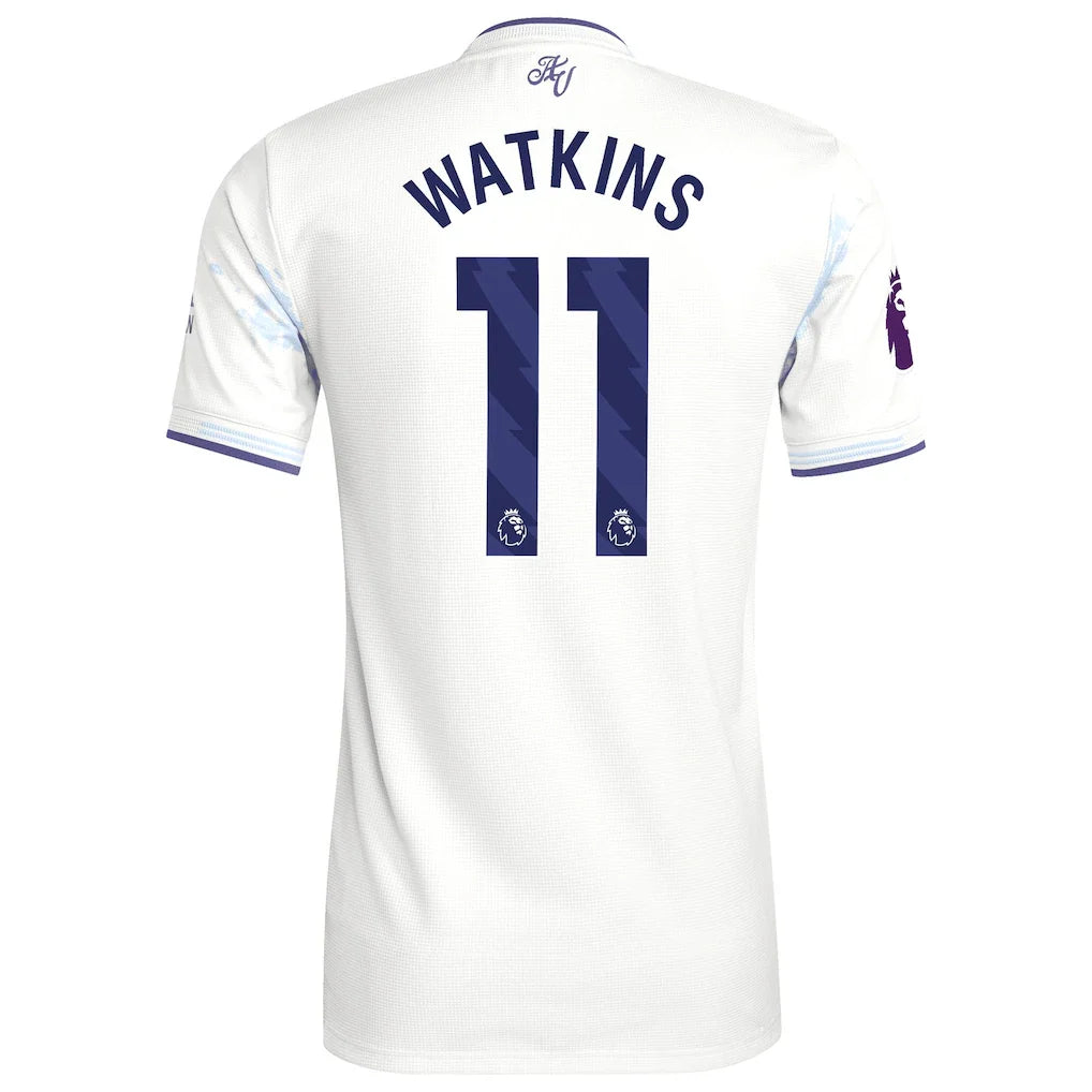 Ollie Watkins Aston Villa adidas 2025/26 Third Authentic Player Jersey - White
