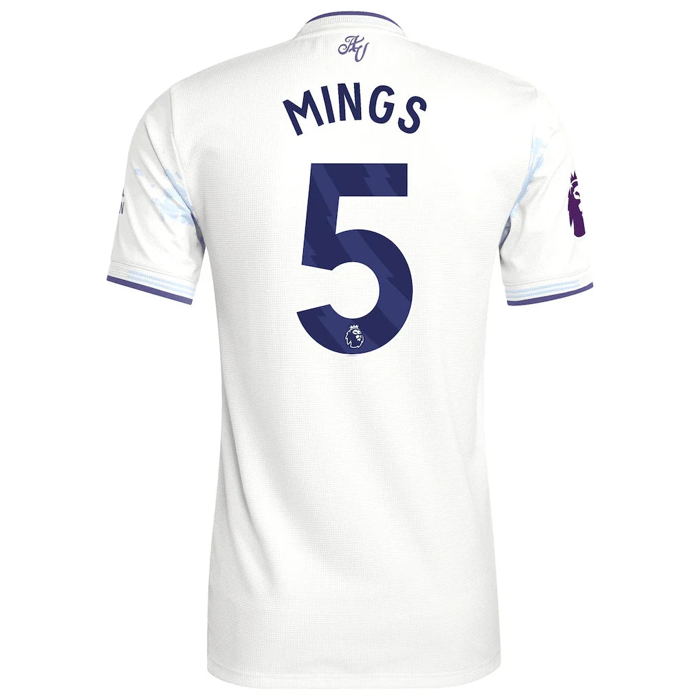 Tyrone Mings Aston Villa adidas 2025/26 Third Authentic Player Jersey - White