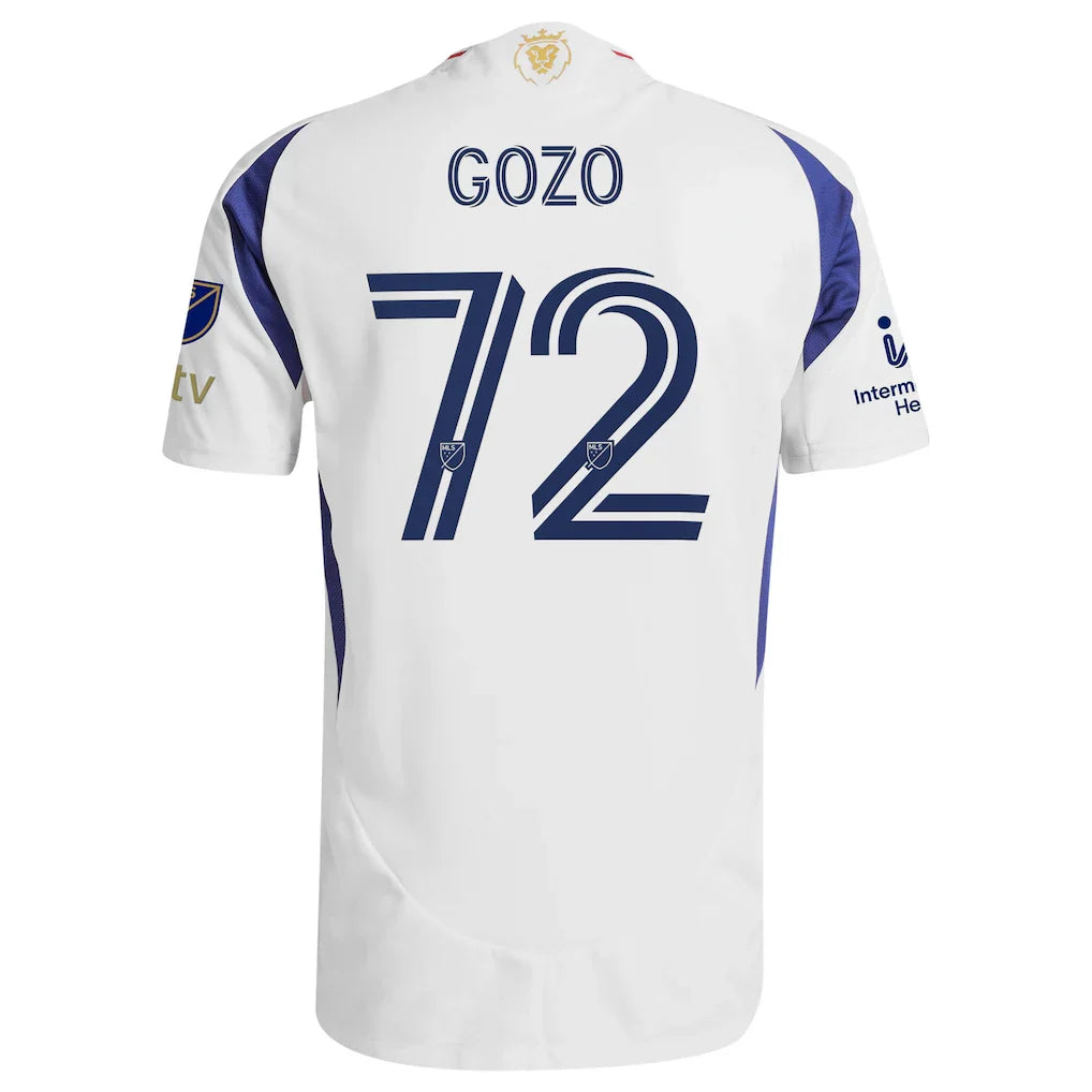 Zavier Gozo Real Salt Lake adidas 2025 Grid City On-Field Authentic Jersey - White