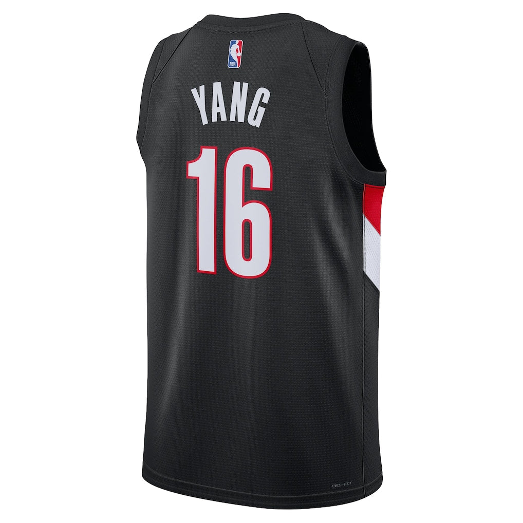 Yang Hansen Portland Trail Blazers Nike Unisex Swingman Jersey - Icon Edition - Black