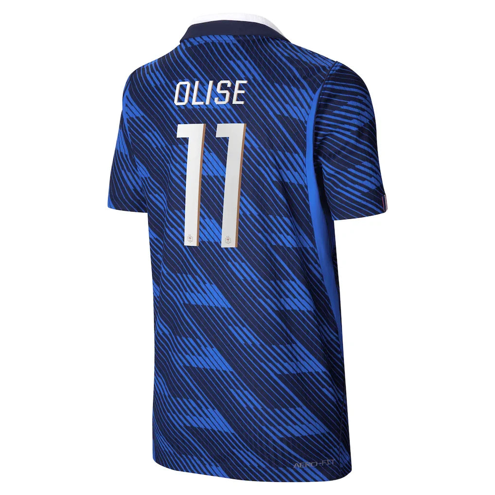 Michael Olise France National Team Nike Youth 2026 Home Match Authentic Jersey - Blue