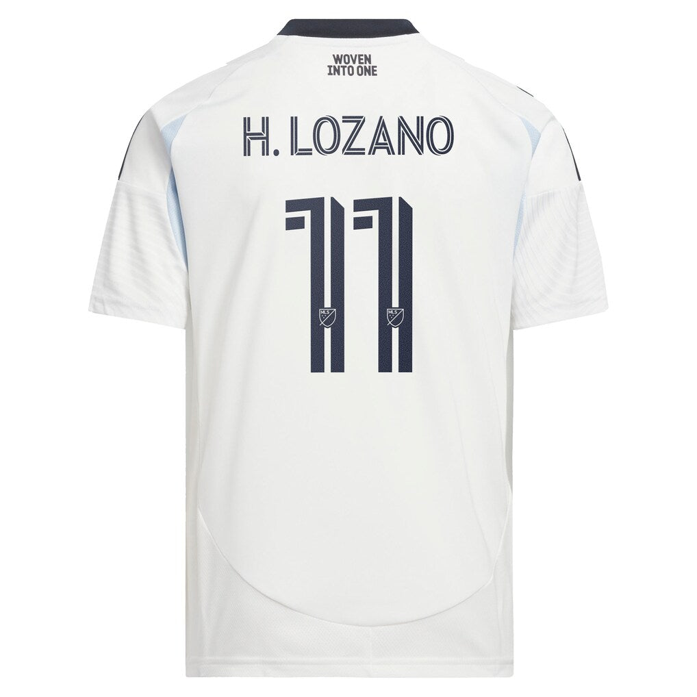 Hirving Lozano  adidas Youth 2025 Woven Into One Replica Player Jersey - White