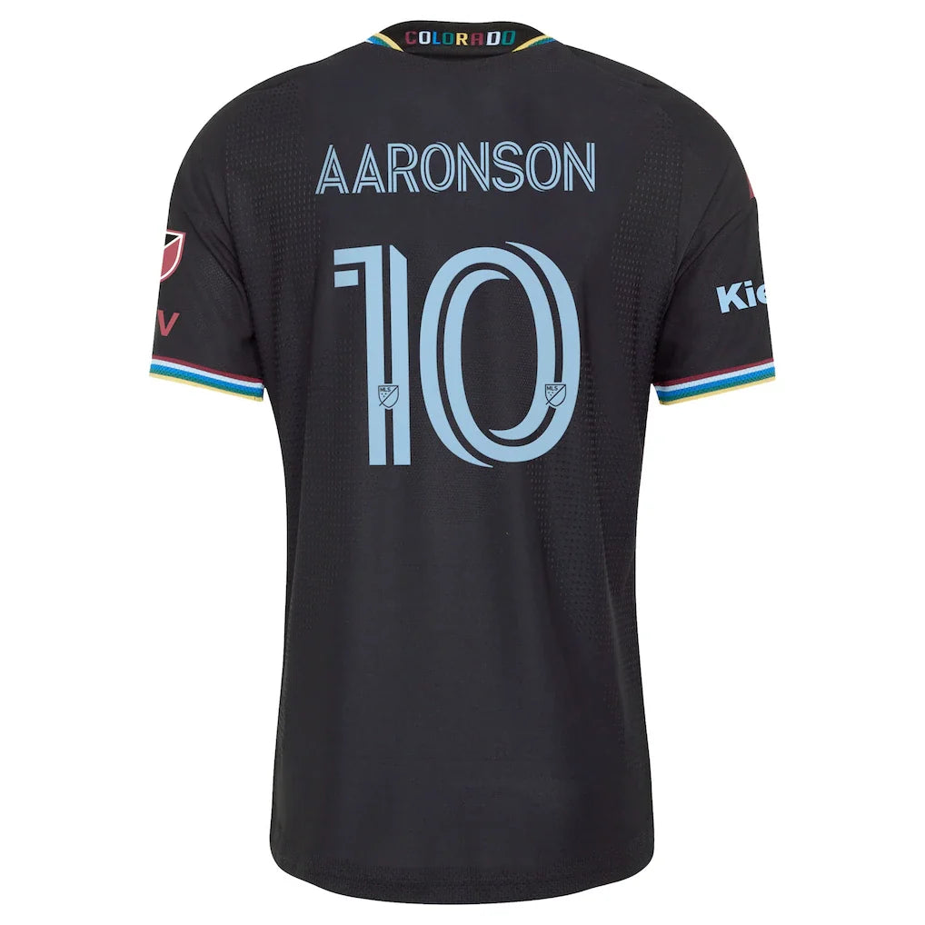 Paxten Aaronson Colorado Rapids adidas 2026 Colorful Colorado On-Field Authentic Patch Jersey - Black