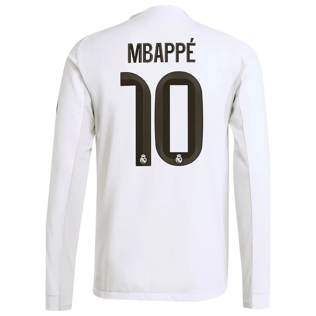 Kylian Mbappé Real Madrid adidas 2025/26 Home Authentic Long Sleeve Player Jersey - White