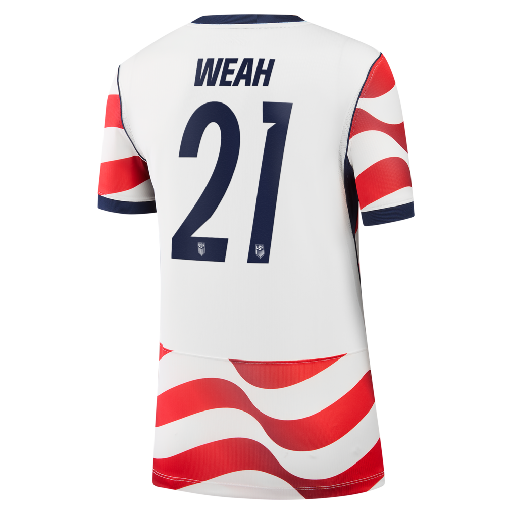 Timothy Weah USMNT Nike Women's 2026 Home Stadium Replica Jersey - White
