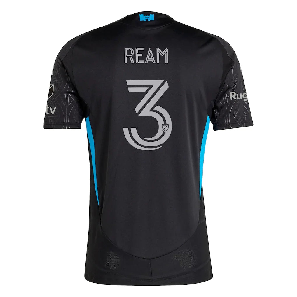 Tim Ream Charlotte FC adidas 2025 Fortress Kit Authentic Player Jersey - Black