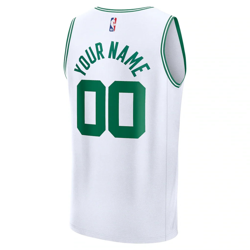 Boston Celtics Fanatics Fast Break Custom Jersey - Association Edition - White
