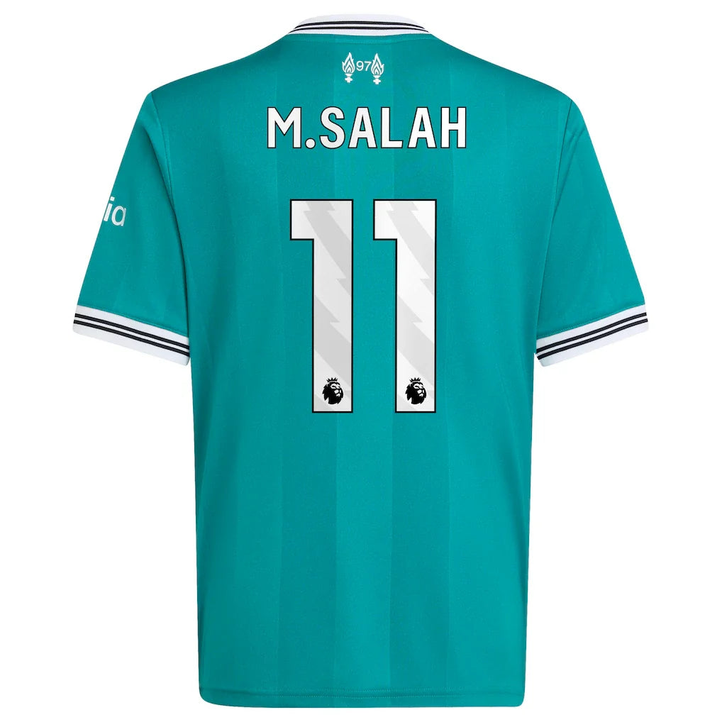 Mohamed Salah Liverpool adidas Youth 2025/26 Third Replica Player Jersey - Green