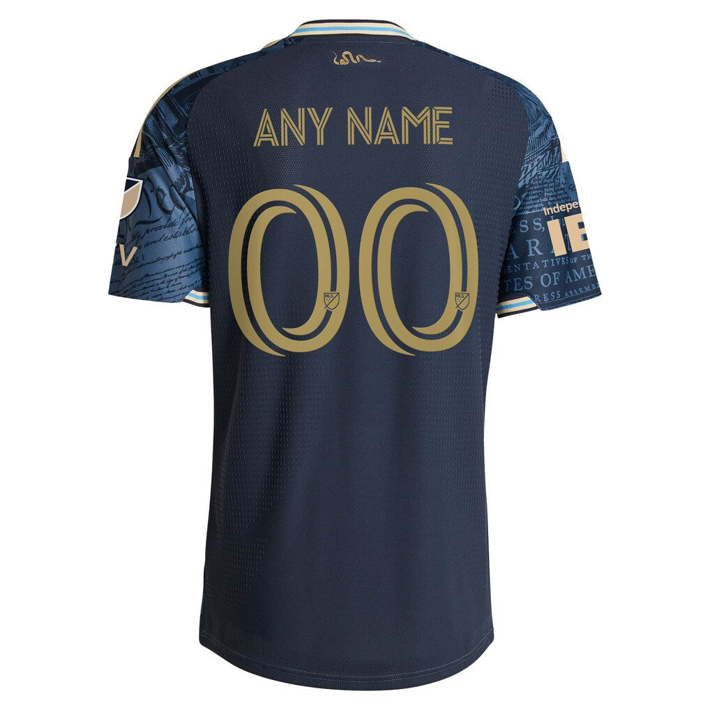 Philadelphia Union adidas 2026 1776 Kit On-Field Authentic Patch Custom Jersey - Navy
