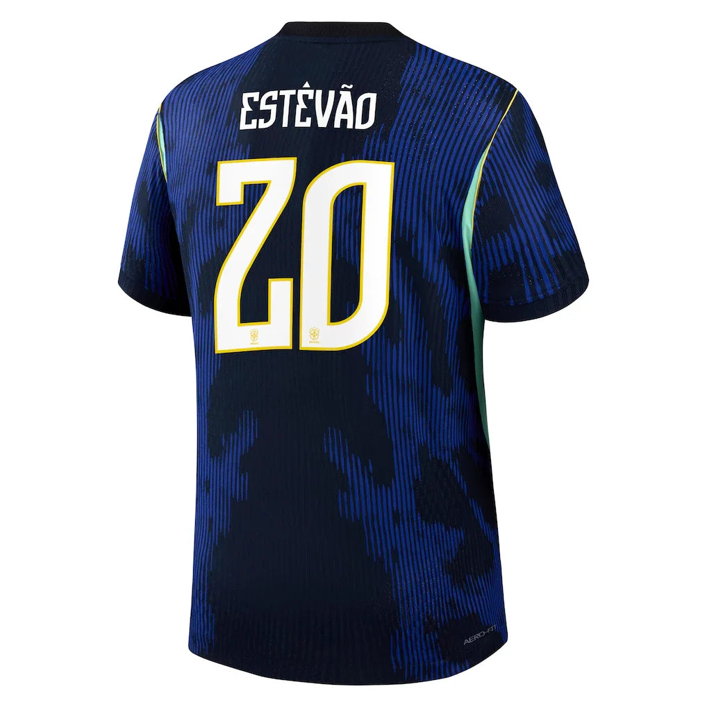 Estêvão Brazil National Team Jordan Brand 2026 Away Match Authentic Jersey - Blue