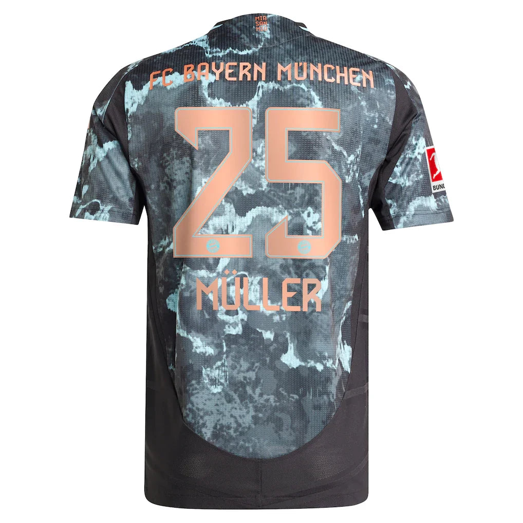 Thomas Müller Bayern Munich adidas 2024/25 Away Authentic Player Jersey - Black