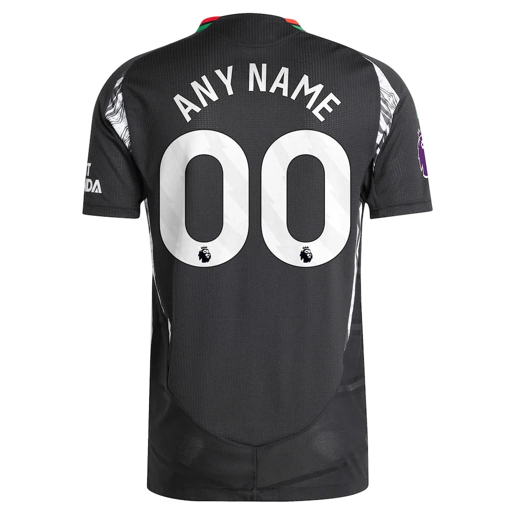Arsenal adidas 2024/25 Away Authentic Custom Jersey - Black