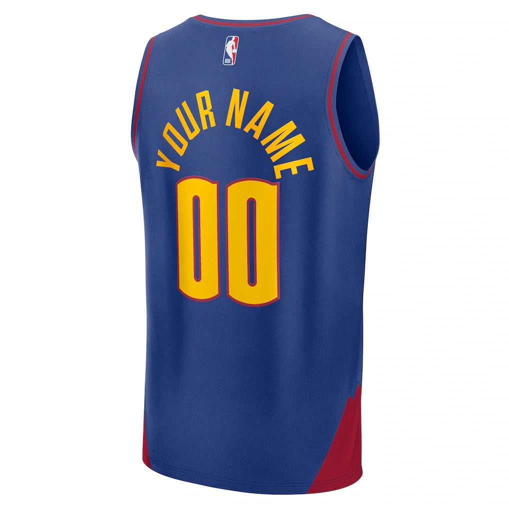 Denver Nuggets Fanatics Fast Break Custom Jersey - Statement Edition - Blue