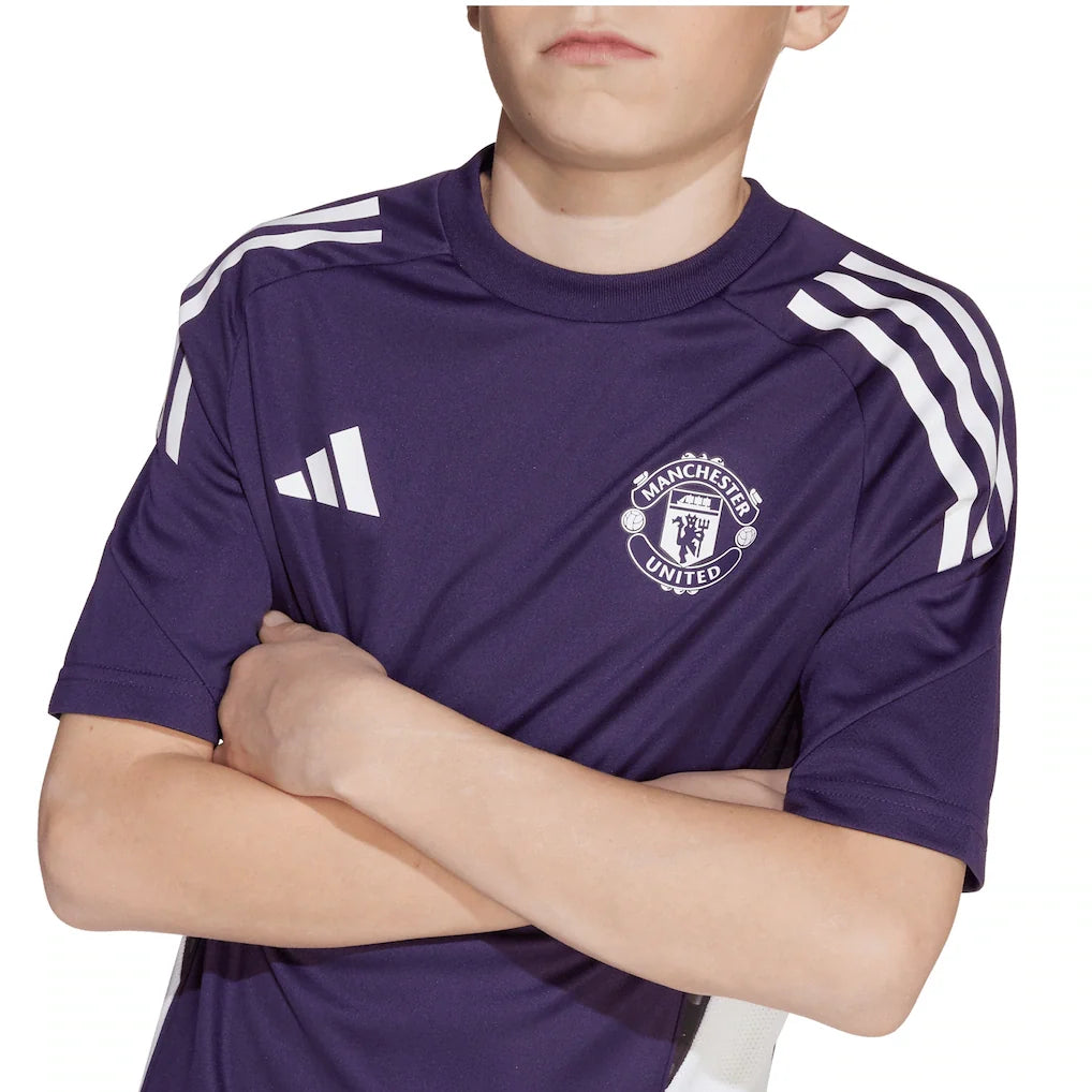Manchester United adidas Youth 2025/26 AEROREADY Training Jersey - Purple