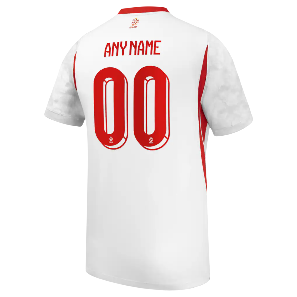 Poland National Team Nike 2026 Home Stadium Replica Custom Jersey - White