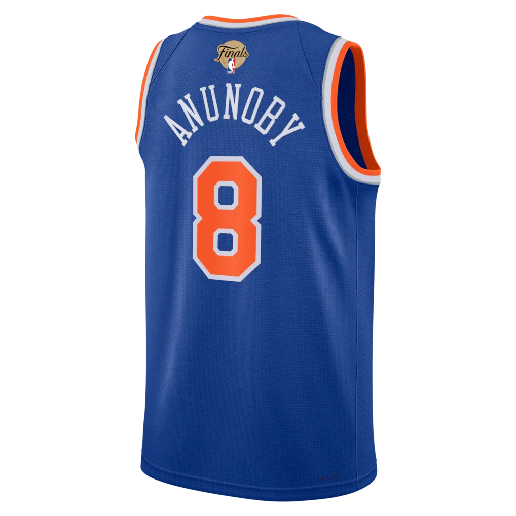 OG Anunoby New York Knicks Nike Unisex 2026 NBA Finals Patch Swingman Jersey - Icon Edition - Blue