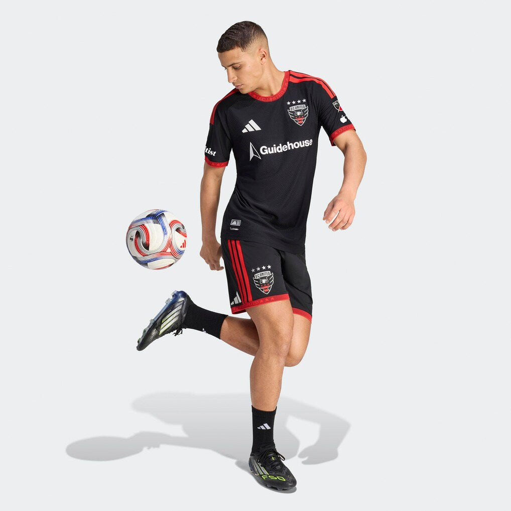 D.C. United adidas  2026 Black-and-Red Kit On-Field Authentic Patch Jersey - Black
