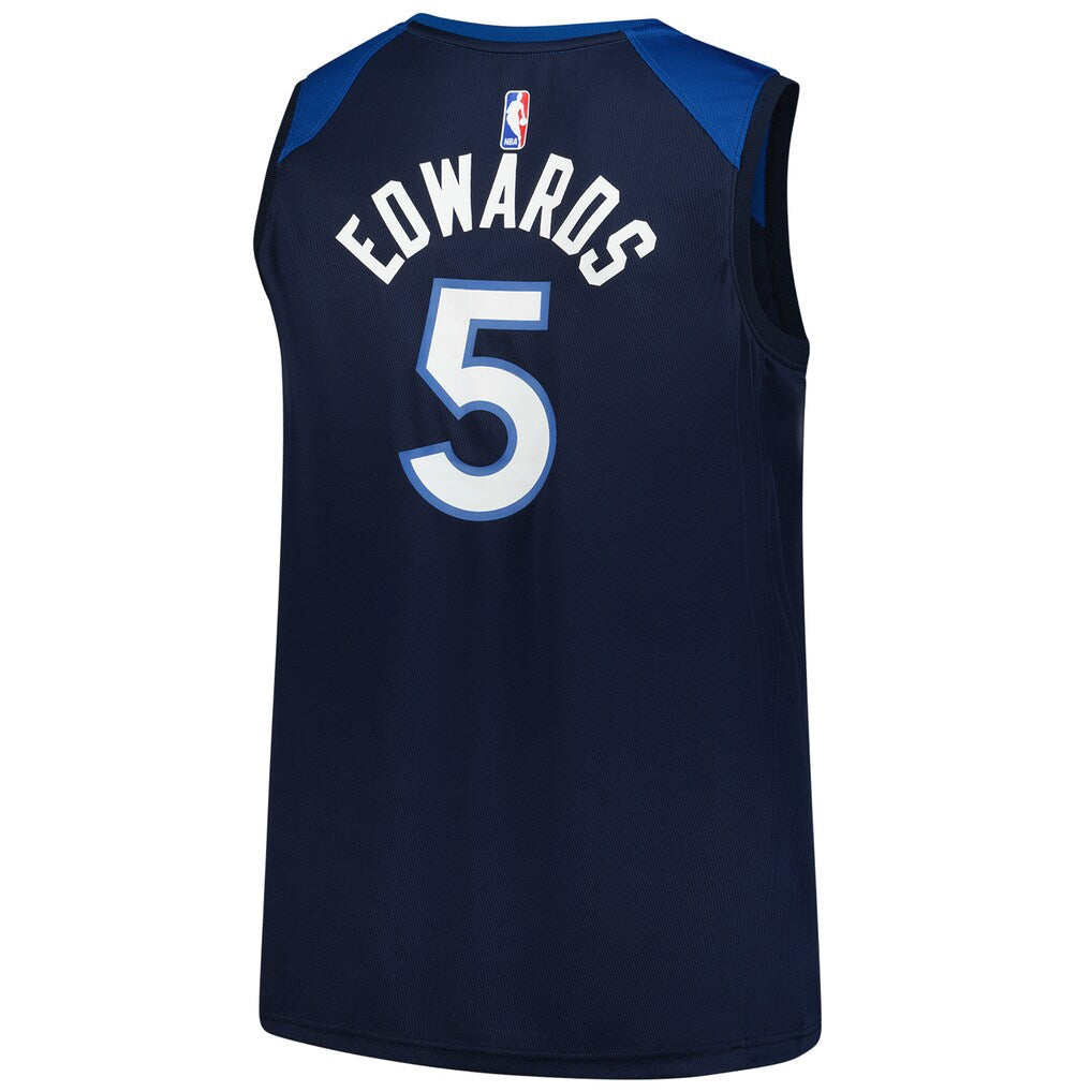 Anthony Edwards Minnesota Timberwolves Fanatics Big & Tall Fast Break Jersey - Icon Edition - Navy