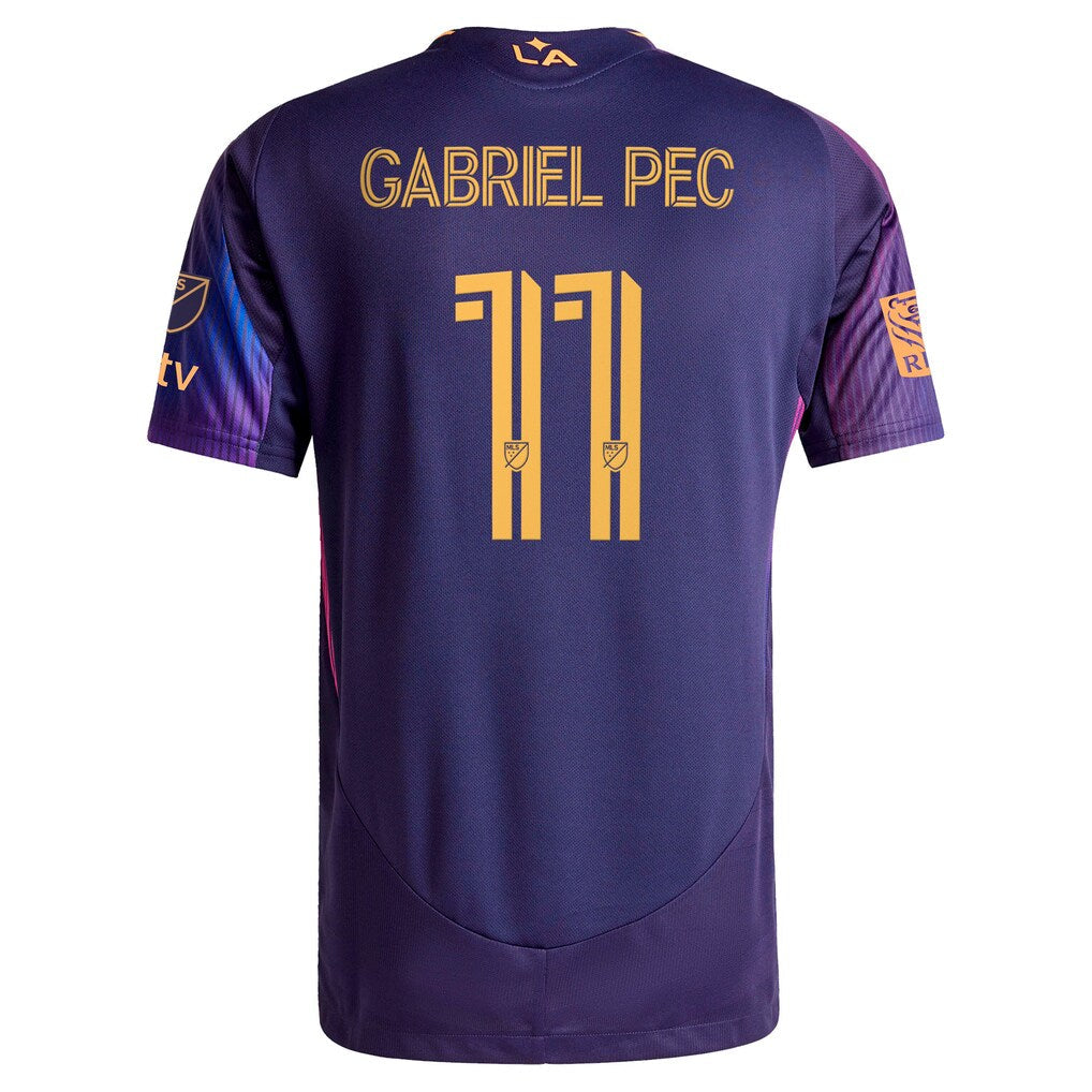 Gabriel Pec LA Galaxy adidas 2025 RIZON On-Field Authentic Jersey – Navy