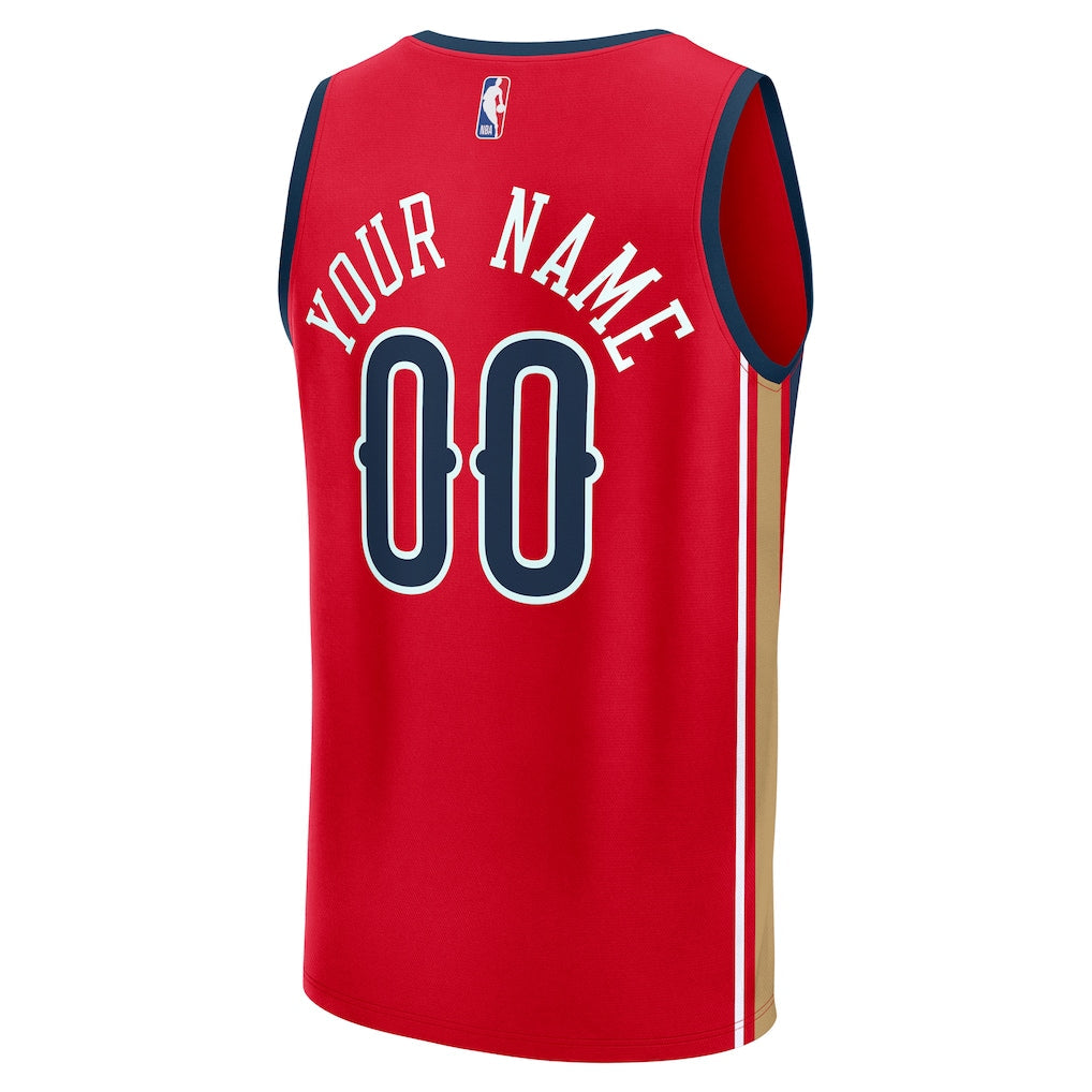 New Orleans Pelicans Fanatics Fast Break Custom Jersey - Statement Edition - Red