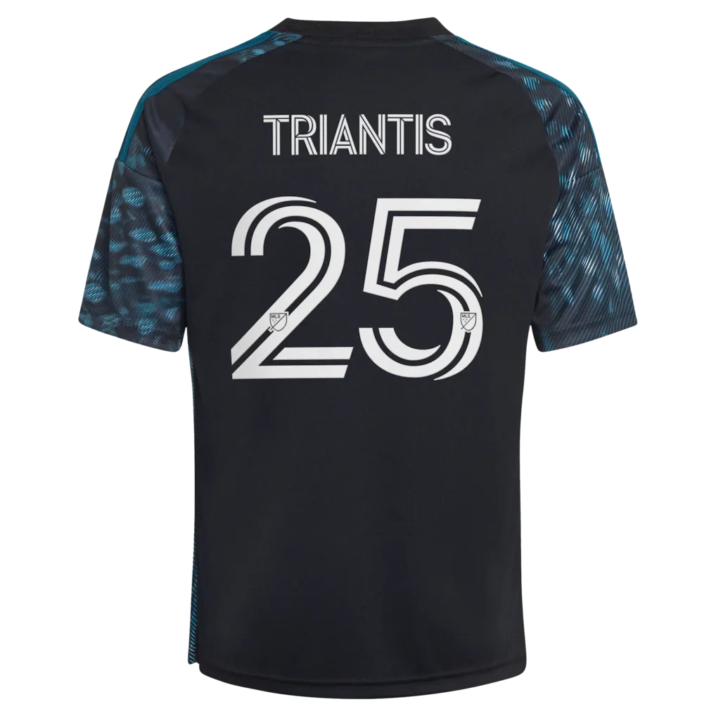 Nectarios Triantis Minnesota United FC adidas Youth 2026 The Decade Kit Replica Jersey - Black