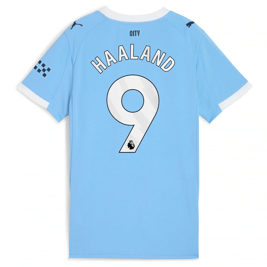 Erling Haaland Manchester City Puma Women's 2025/26 Home Replica Player Jersey - Sky Blue