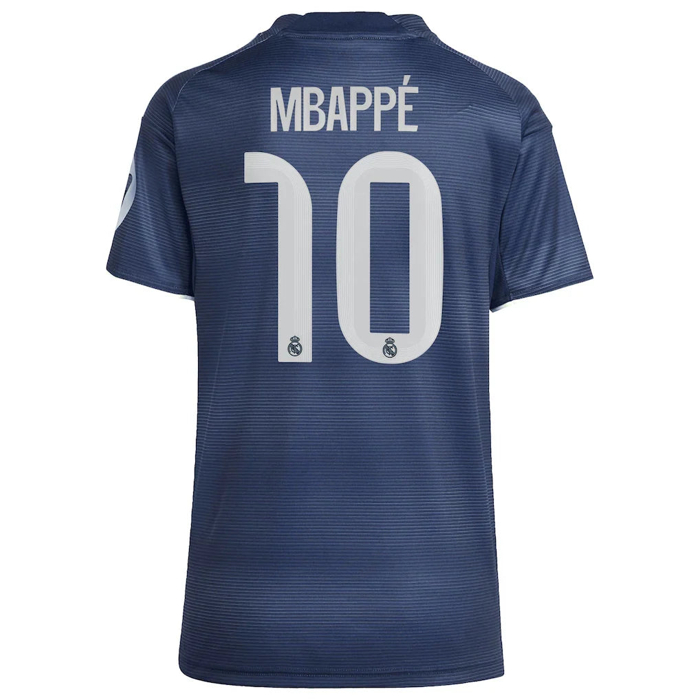 Kylian Mbappé Real Madrid adidas Women's 2025/26 Away Replica Player Jersey - Blue