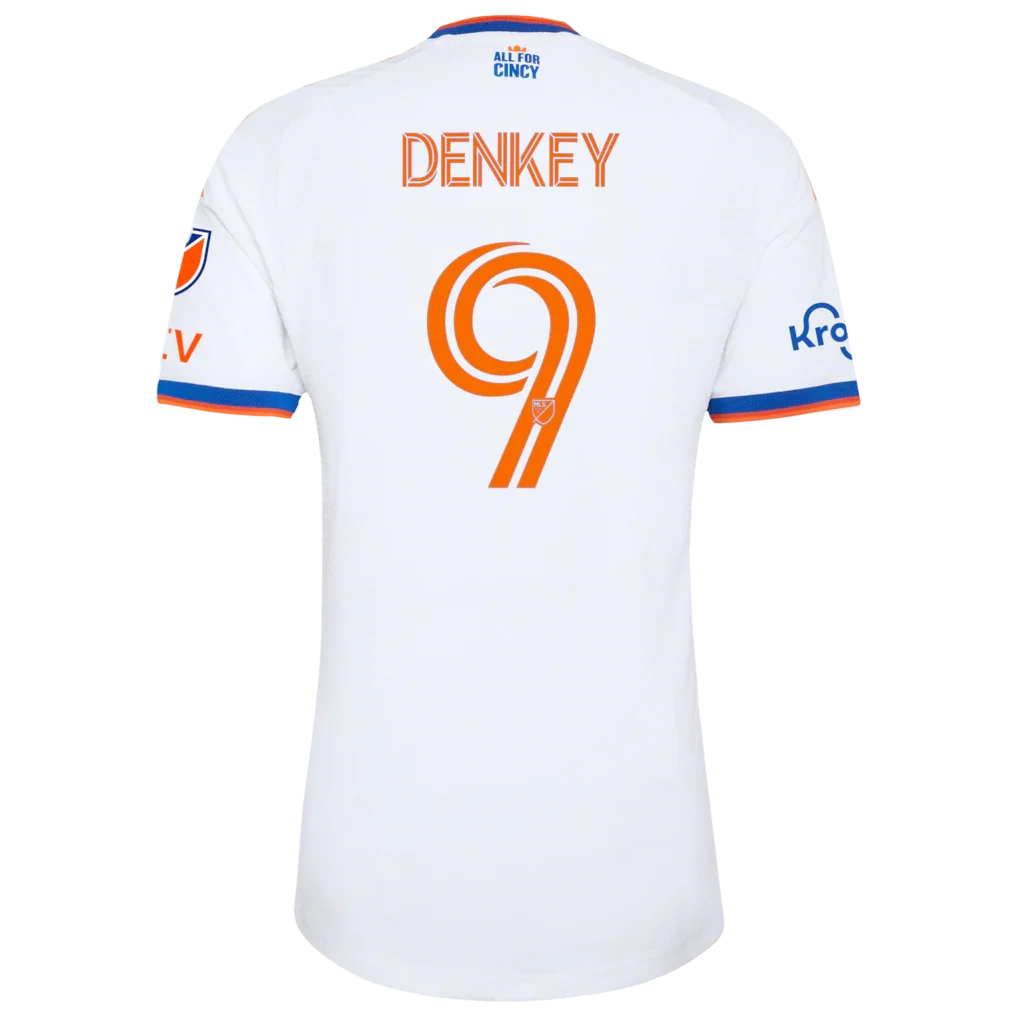 Kévin Denkey FC Cincinnati adidas 2026 The Seven Hills Kit On-Field Authentic Patch Jersey - White