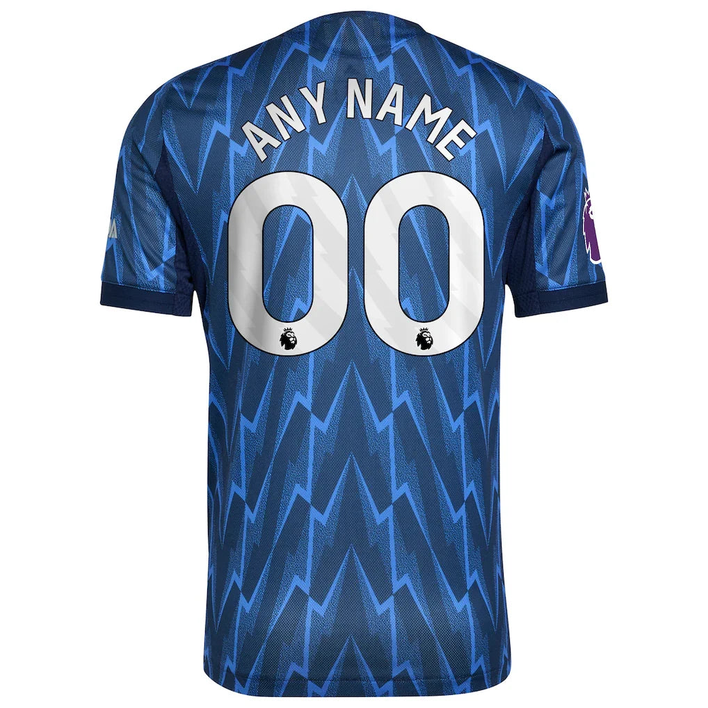 Arsenal adidas 2025/26 Away Authentic Custom Jersey - Blue