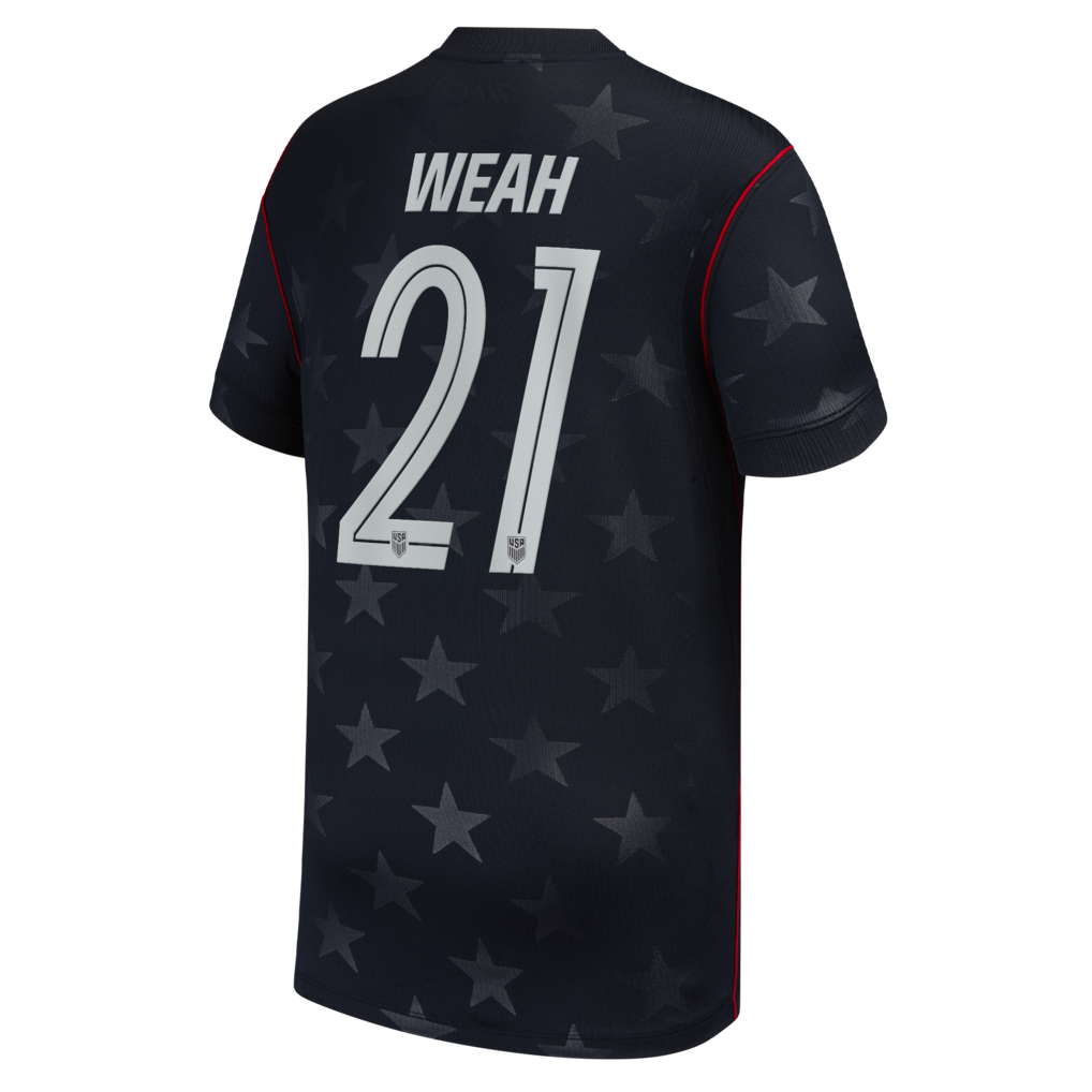 Timothy Weah USMNT Nike Youth 2026 Away Stadium Replica Jersey - Blue