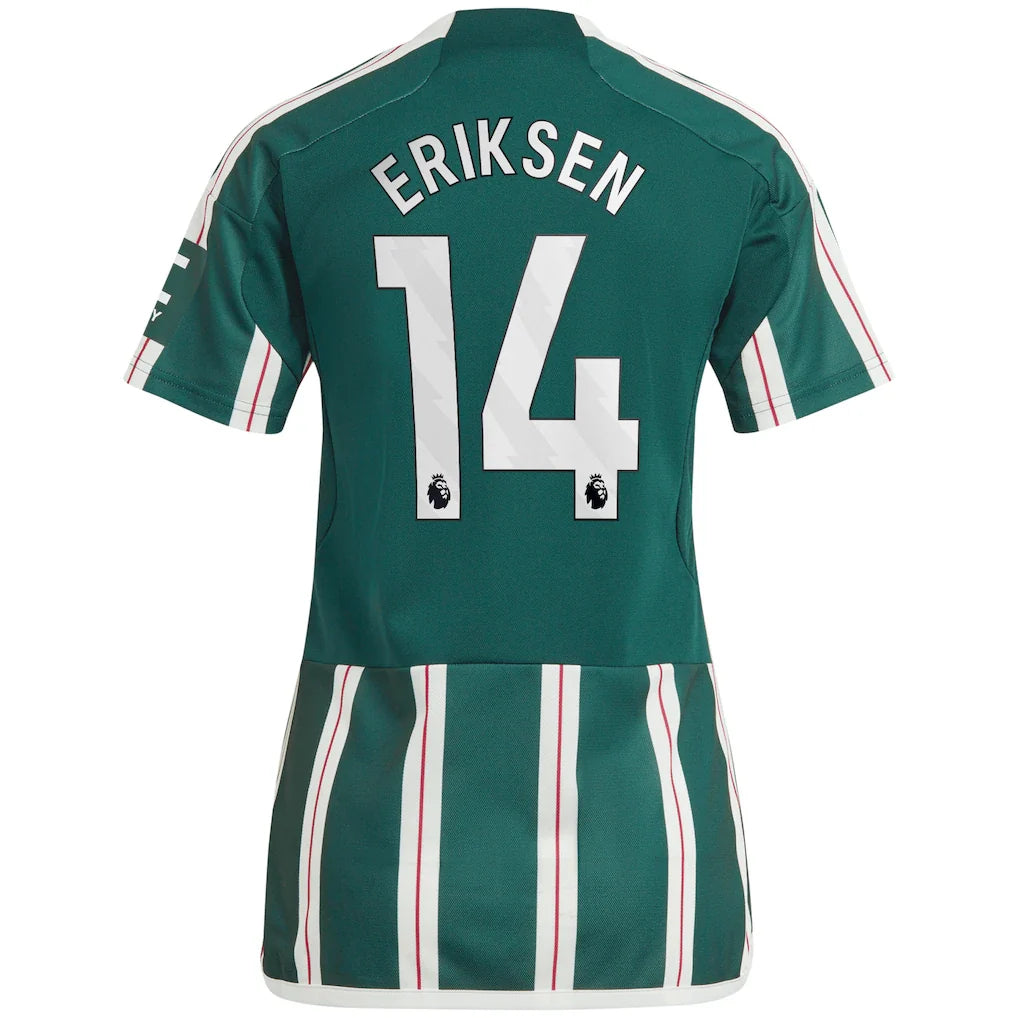 Christian Eriksen Manchester United adidas Women's 2023/24 Away Replica Player Jersey - Green