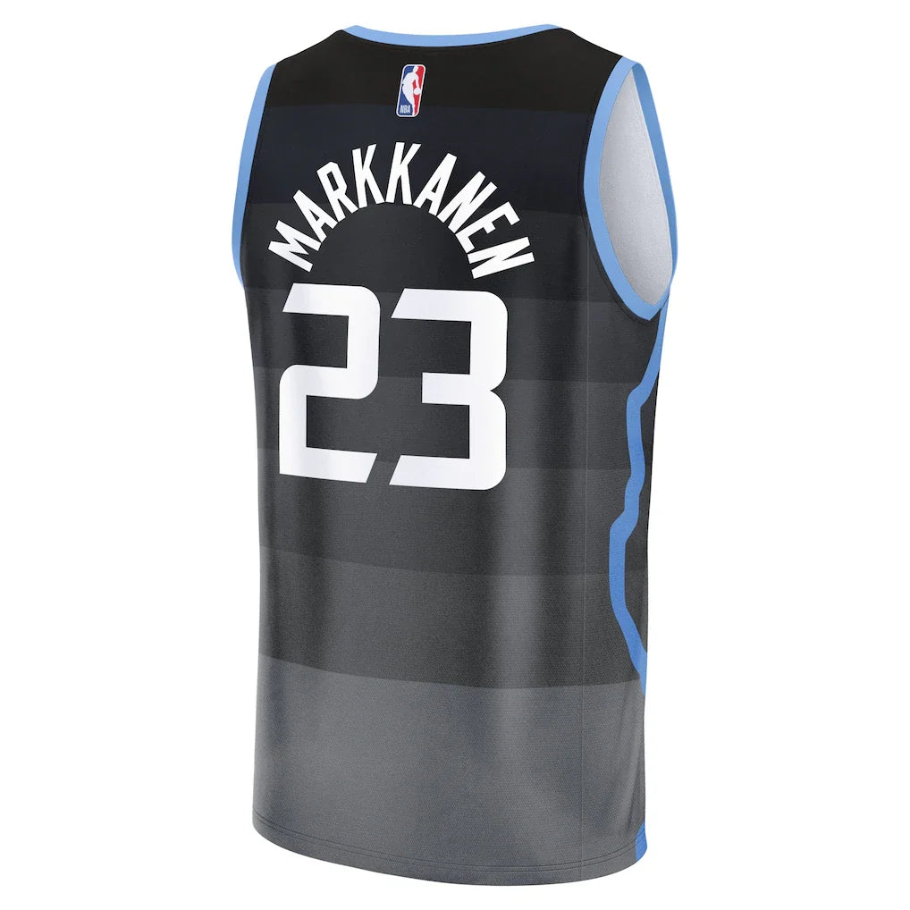 Lauri Markkanen Utah Jazz Fanatics 2025/26 City Edition Fast Break Jersey - Black