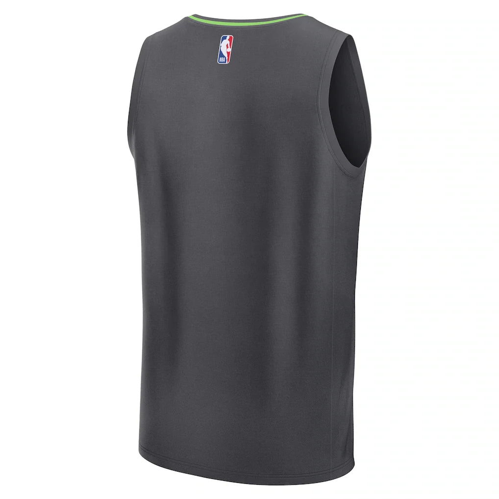 Minnesota Timberwolves Fanatics Fast Break Custom Jersey - Icon Edition - Anthracite