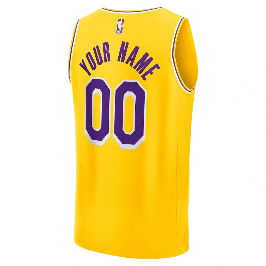 Los Angeles Lakers Fanatics Fast Break Custom Jersey - Icon Edition - Gold