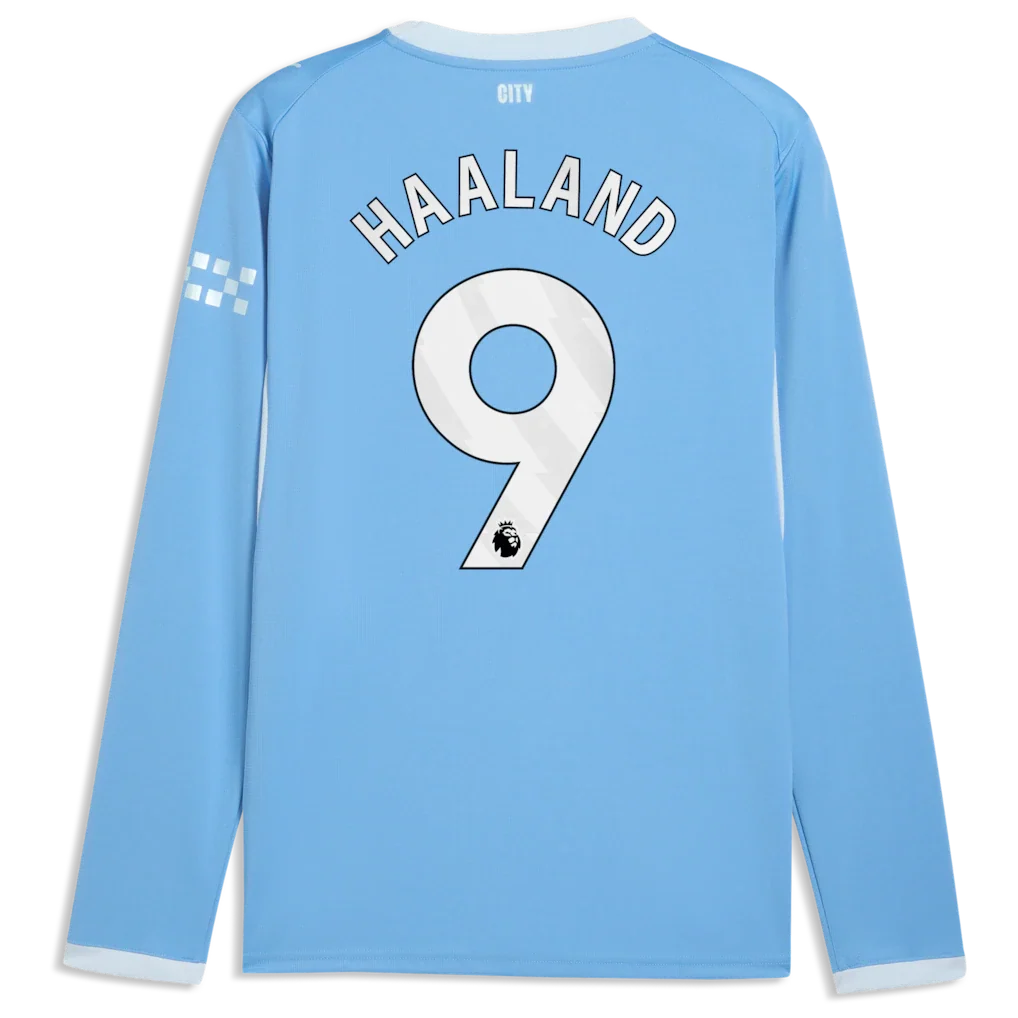 Erling Haaland Manchester City Puma 2026/27 Home Replica Long Sleeve Jersey - Light Blue