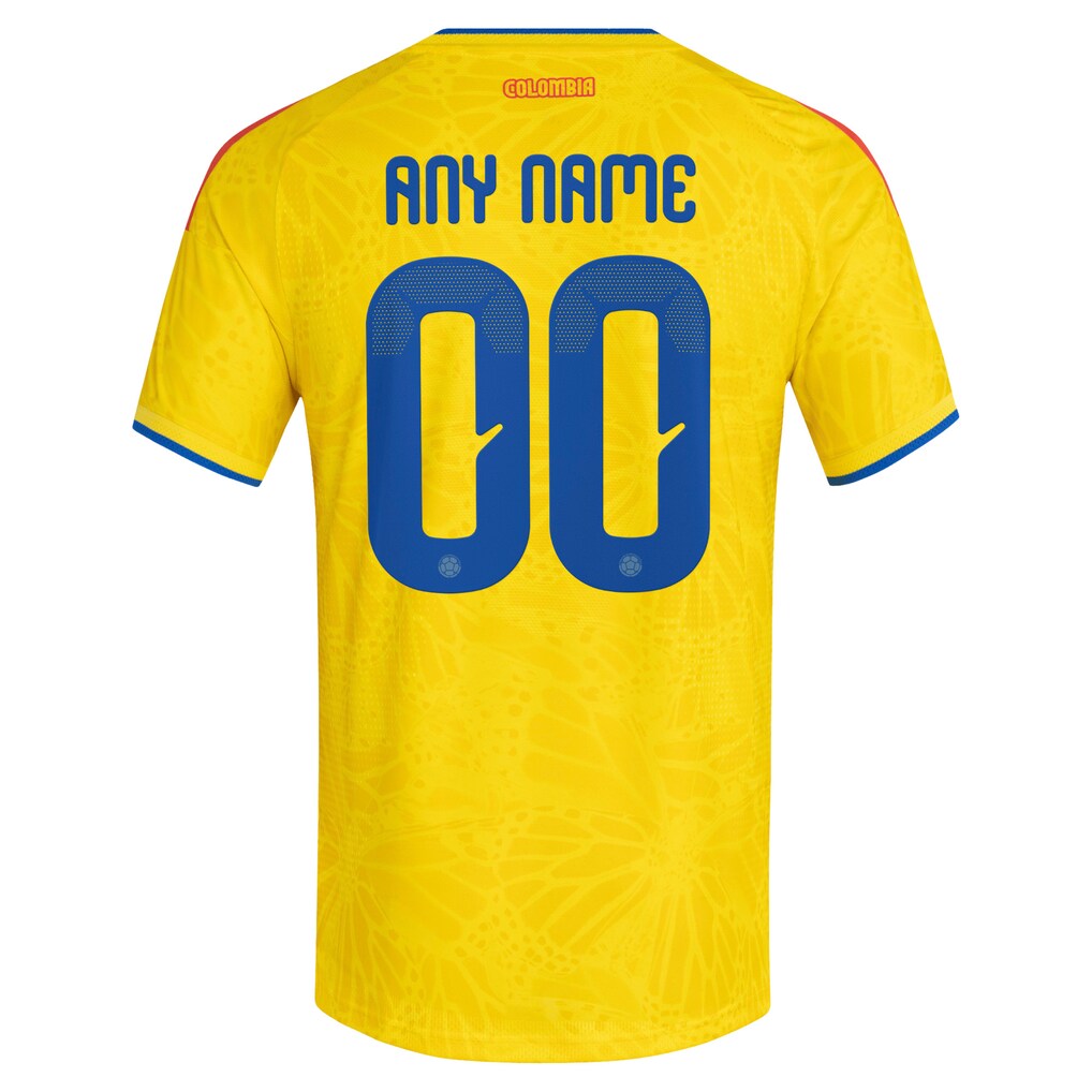 Colombia National Team adidas 2026 Home On-Field Authentic Custom Jersey - Yellow