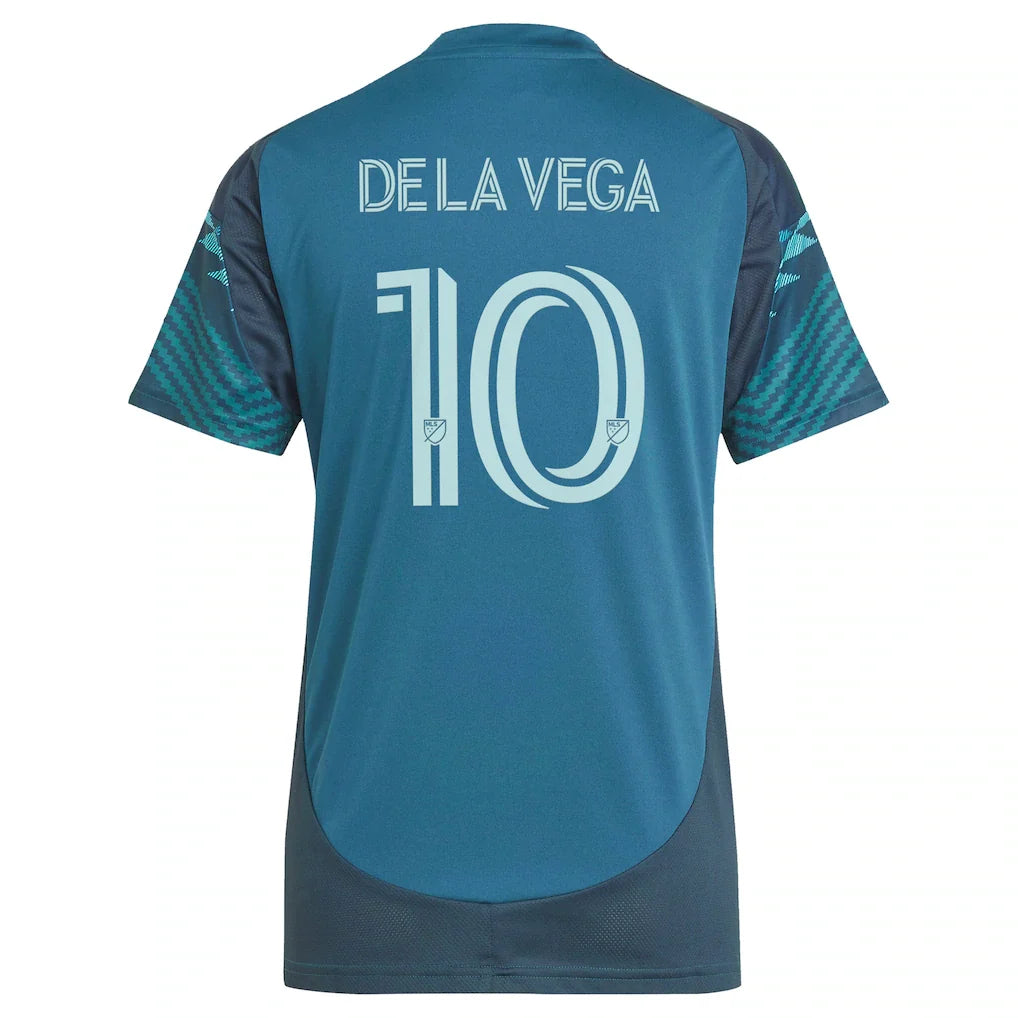 Pedro de la Vega Seattle Sounders FC adidas Women's 2025 The Salish Sea Kit Replica Player Jersey - Blue