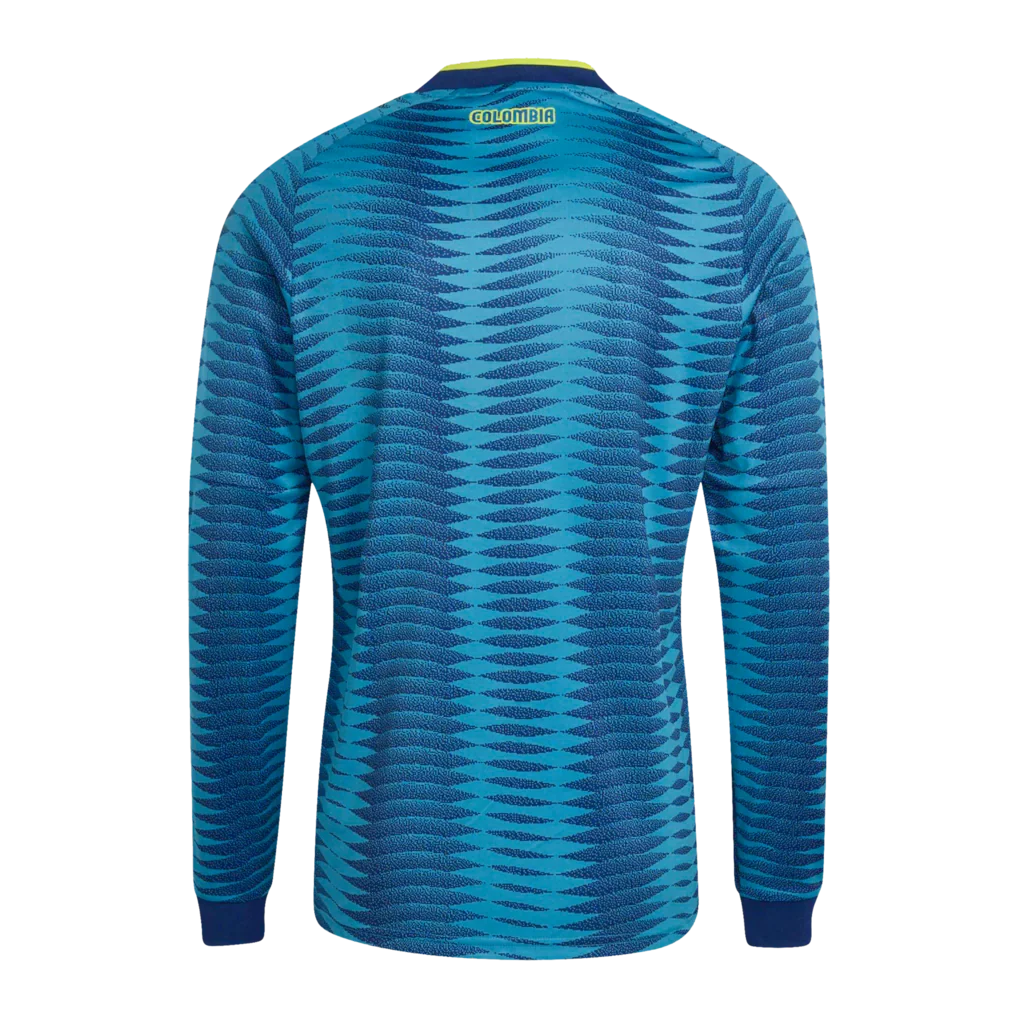Colombia National Team adidas 2026 Away Replica Long Sleeve Jersey - Turquoise